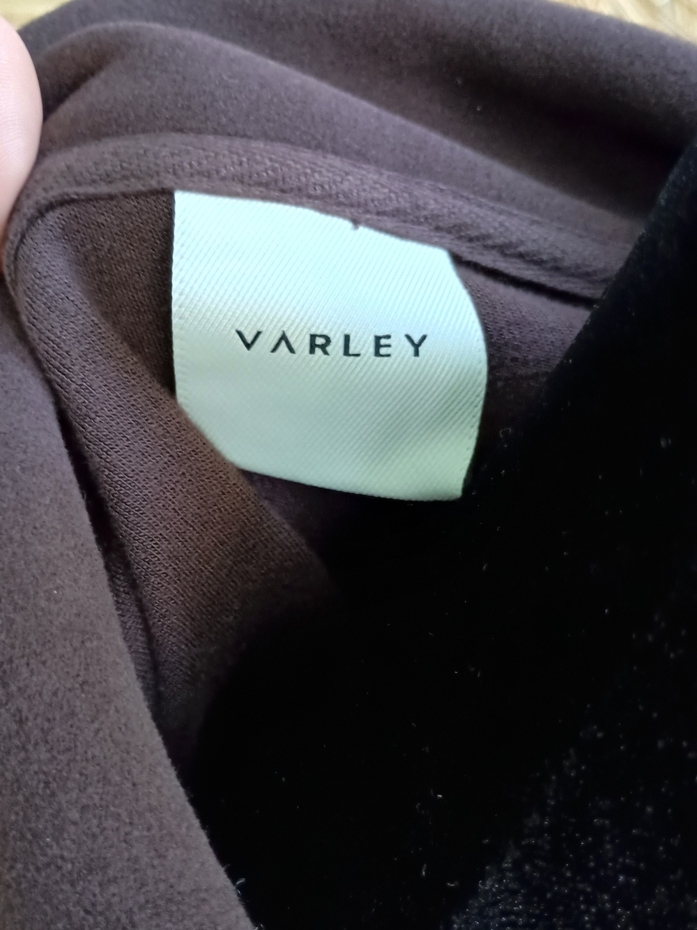 NWOT Varley Chocolate Brown Half-Zip Cowl Sweater_XL - Picture 9 of 11